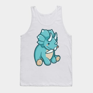 Cute but dangerous Triceratops, Dino, Dinosaur Tank Top